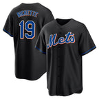 Silnrao NY.Mets #19 Bo Bichette Player Black Replica Home Game Stitched Jerseys