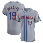 Silnrao NY.Mets #19 Bo Bichette Player Gray Road Limited Elite Home Stitched Jerseys
