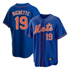 Silnrao NY.Mets #19 Bo Bichette Player Royal Home Game Stitched Jerseys
