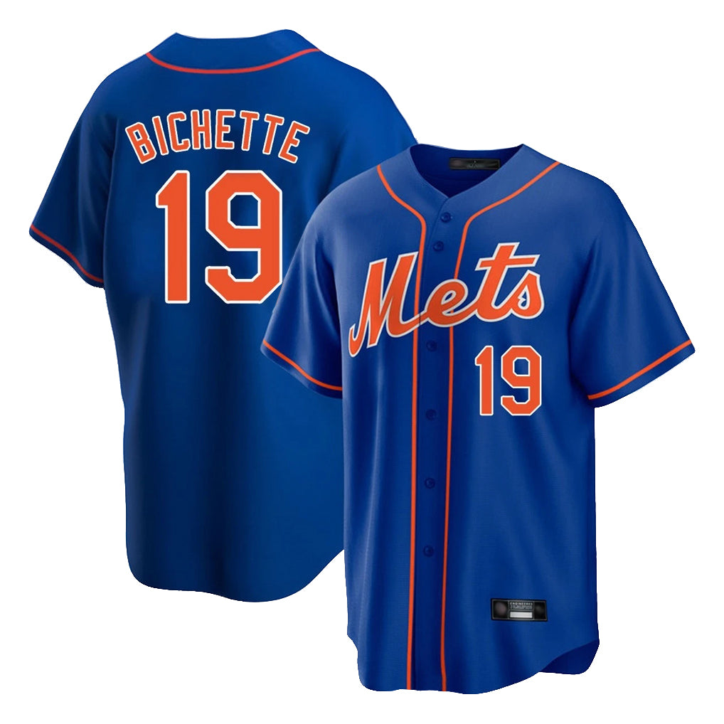Silnrao NY.Mets #19 Bo Bichette Player Royal Home Game Stitched Jerseys