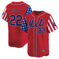 Silnrao NY.Mets #22 Juan Soto Player Red 2025 Independence Day Vapor Premier Limited  Stitched Jerseys
