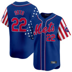 Silnrao NY.Mets #22 Juan Soto Player Royal 2025 Independence Day Vapor Premier Limited  Stitched Jerseys
