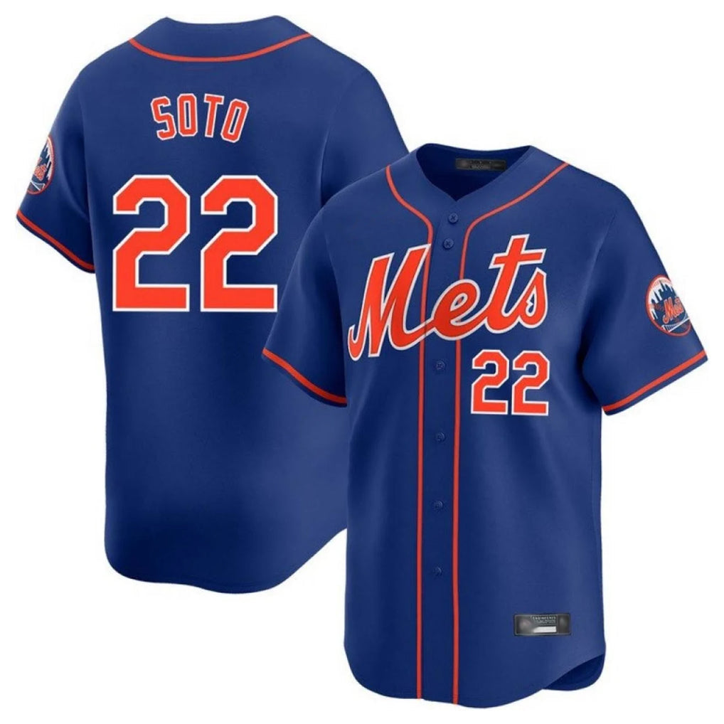 Silnrao NY.Mets #22 Juan Soto Player Royal Home Limited Stitched Jerseys