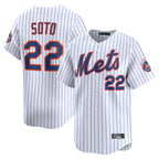 Silnrao NY.Mets #22 Juan Soto Player White Home Limited Stitched Jerseys