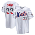 Silnrao NY.Mets #22 Juan Soto White 2026 All-Star Edition Stars & Stripes Stadium Jerseys