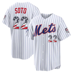Silnrao NY.Mets #22 Juan Soto White 2026 All-Star Edition Stars & Stripes Stadium Jerseys