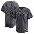 Silnrao NY.Mets #26 Nolan McLean Player Gray City Connect Limited Stitched Jerseys