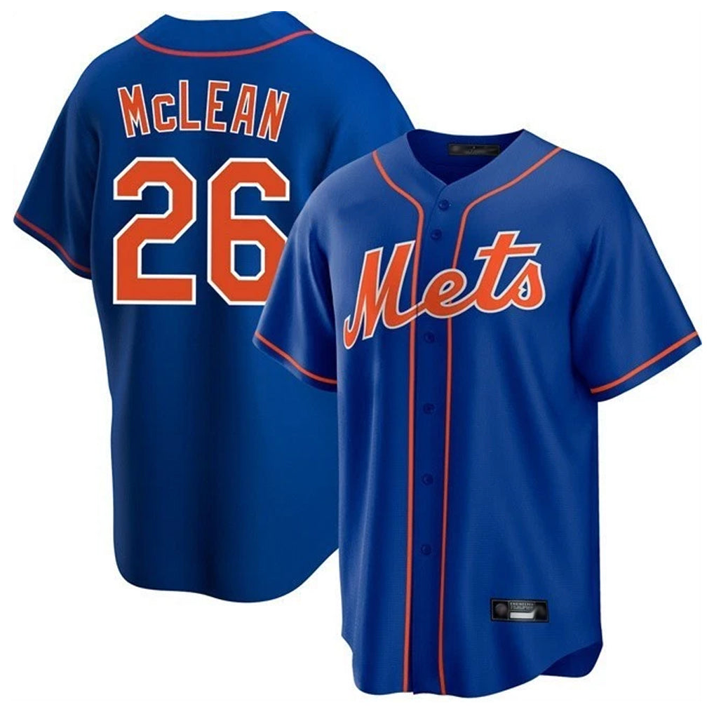 Silnrao NY.Mets #26 Nolan McLean Player Royal Home Game Stitched Jerseys
