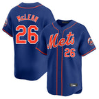 Silnrao NY.Mets #26 Nolan McLean Player Royal Home Limited Stitched Jerseys