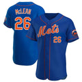 Silnrao NY.Mets #26 Nolan McLean Player Royal Limited Elite Home Stitched Jerseys
