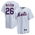 Silnrao NY.Mets #26 Nolan McLean Player White Home Game Stitched Jerseys
