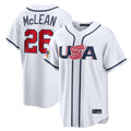 Silnrao NY.Mets #26 Nolan McLean Player White USA 2026 World Classic Home Limited Stitched Jerseys