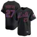 Silnrao NY.Mets #27 Mark Vientos Player Black Alternate Home Limited Stitched Jerseys