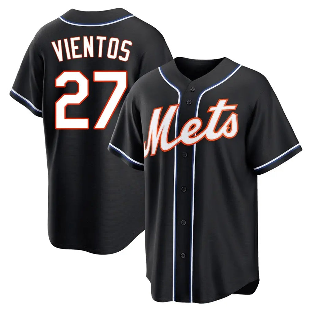 Silnrao NY.Mets #27 Mark Vientos Player Black Fashion Out Game Stitched Jerseys