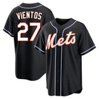 Silnrao NY.Mets #27 Mark Vientos Player Black Fashion Out Game Stitched Jerseys