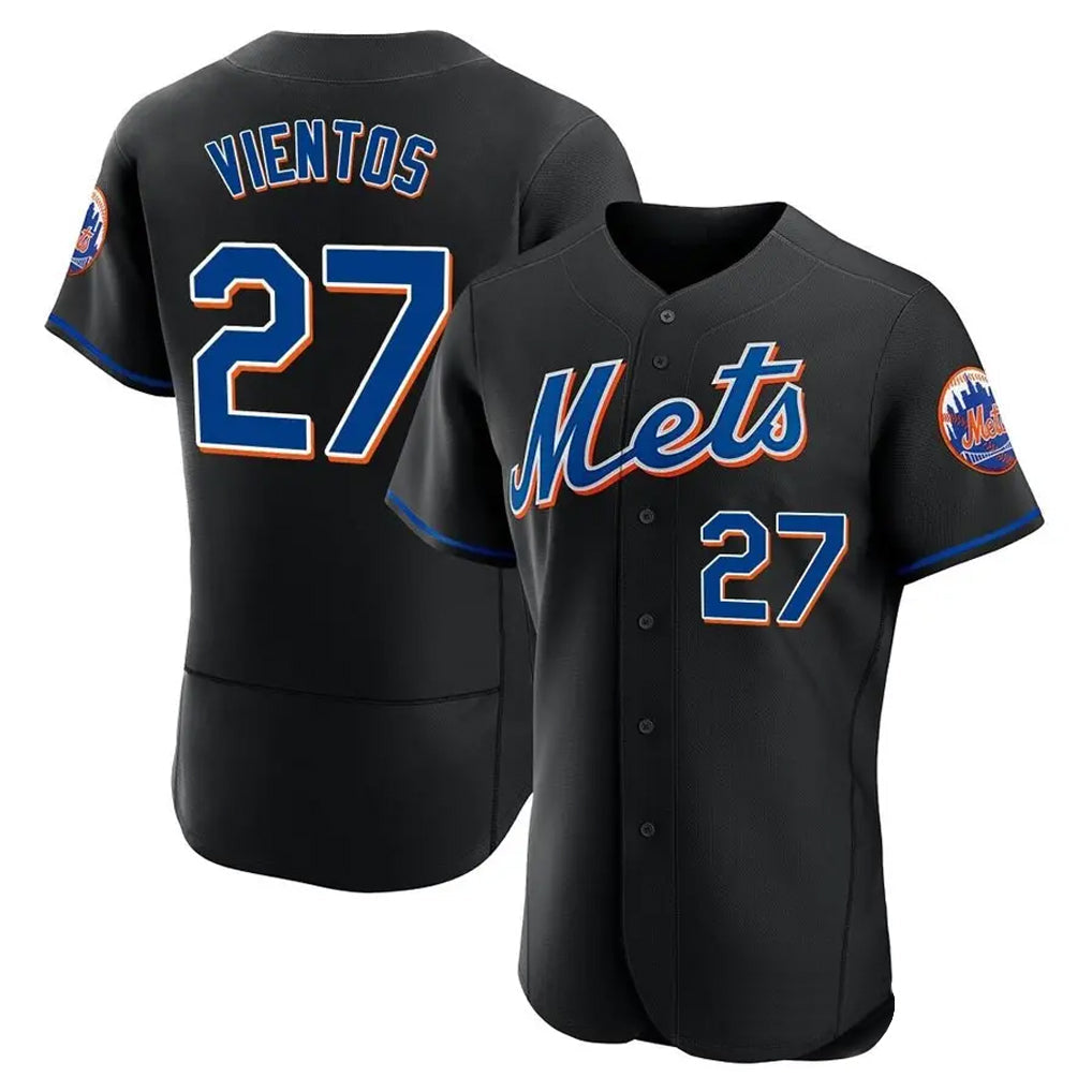 Silnrao NY.Mets #27 Mark Vientos Player Black Replica Home Limited Elite Stitched Jerseys