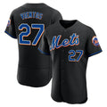 Silnrao NY.Mets #27 Mark Vientos Player Black Replica Home Limited Elite Stitched Jerseys