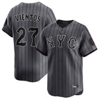Silnrao NY.Mets #27 Mark Vientos Player Gray City Connect Limited Stitched Jerseys