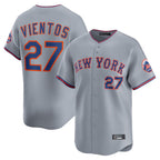 Silnrao NY.Mets #27 Mark Vientos Player Gray Road Limited Home Stitched Jerseys