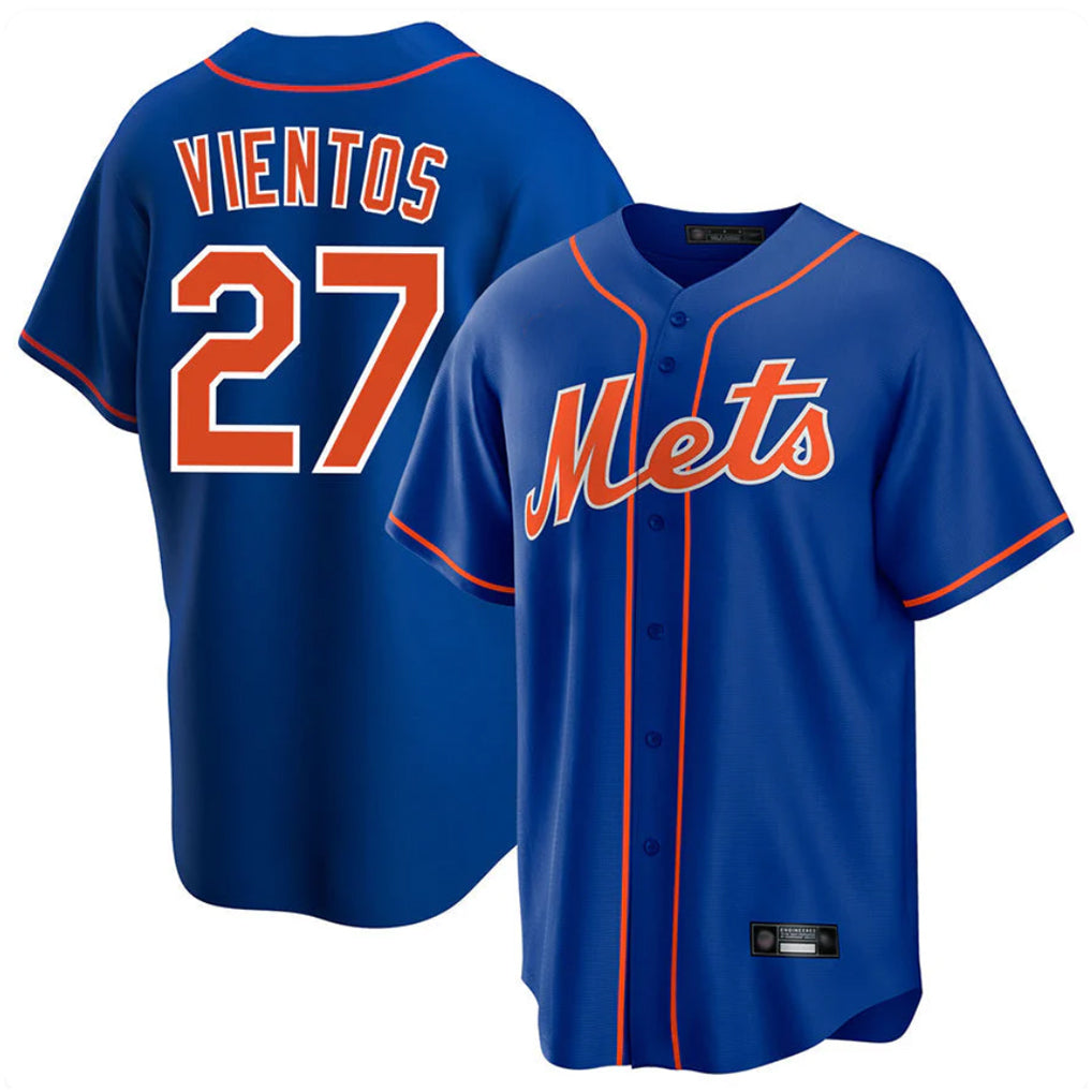 Silnrao NY.Mets #27 Mark Vientos Player Royal Home Game Stitched Jerseys