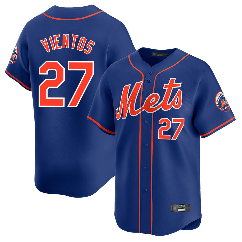 Silnrao NY.Mets #27 Mark Vientos Player Royal Home Limited Stitched Jerseys