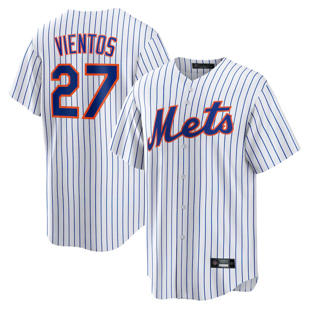 Silnrao NY.Mets #27 Mark Vientos Player White Home Game Stitched Jerseys