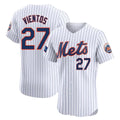 Silnrao NY.Mets #27 Mark Vientos Player White Home Limited Elite Stitched Jerseys