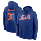 Silnrao NY.Mets #31 Mike Piazza Player Royal Club Pullover Hoodie Game Stitched Jerseys