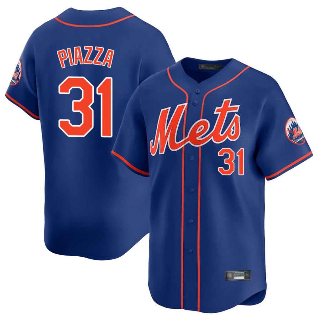 Silnrao NY.Mets #31 Mike Piazza Player Royal Home Limited Stitched Jerseys