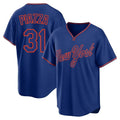 Silnrao NY.Mets #31 Mike Piazza Player Royal T-shirt Home Game Stitched Jerseys