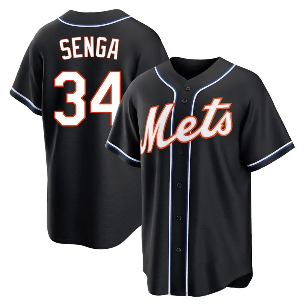 Silnrao NY.Mets #34 Kodai Senga Player Black Fashion Out Game Stitched Jerseys