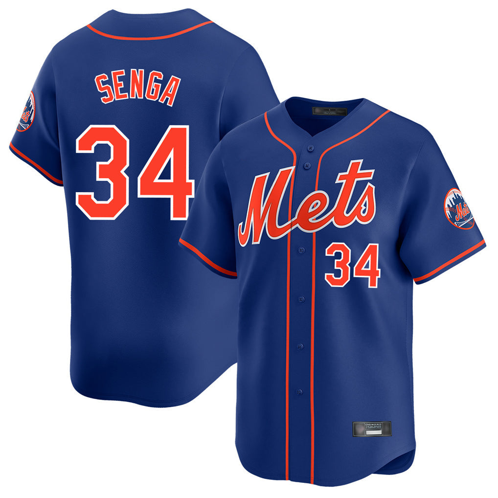 Silnrao NY.Mets #34 Kodai Senga Player Royal Home Limited Stitched Jerseys
