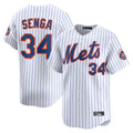 Silnrao NY.Mets #34 Kodai Senga Player White Home Limited Stitched Jerseys