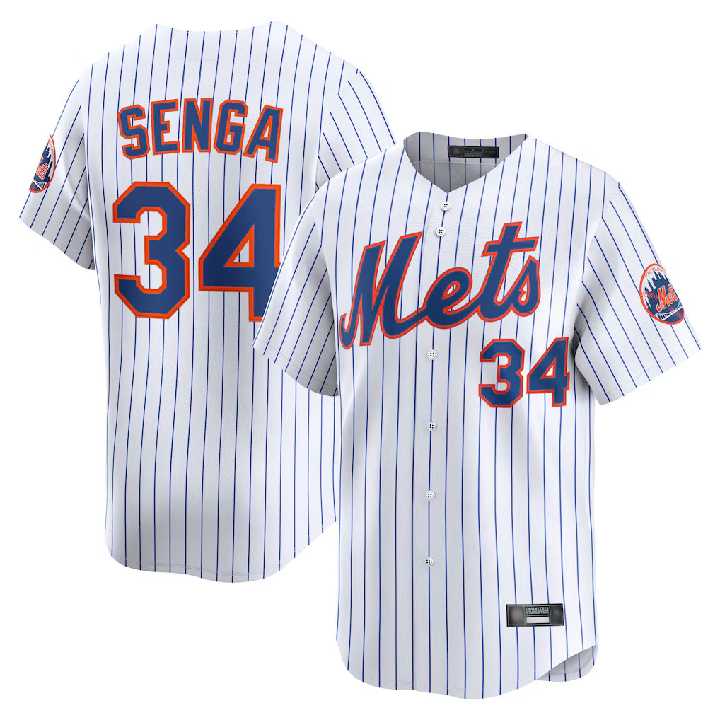 Silnrao NY.Mets #34 Kodai Senga Player White Home Limited Stitched Jerseys
