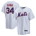 Silnrao NY.Mets #34 Kodai Senga Player White Home Replica Stitched Jerseys