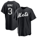Silnrao NY.Mets #3 Carson Benge Player Black Home Game Stitched Jerseys