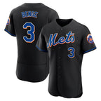 Silnrao NY.Mets #3 Carson Benge Player Black Replica Home Limited Elite Stitched Jerseys
