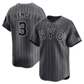 Silnrao NY.Mets #3 Carson Benge Player Gray City Connect Limited Stitched Jerseys