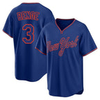 Silnrao NY.Mets #3 Carson Benge Player Royal T-shirt Home Game Stitched Jerseys