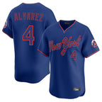 Silnrao NY.Mets #4 Francisco Alvarez Player Royal T-shirt Home Limited Elite Stitched Jerseys