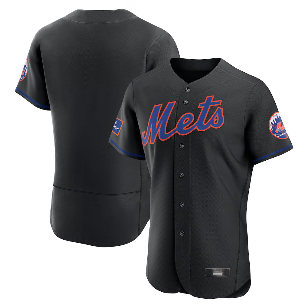 Silnrao NY.Mets ## Mets Blank Player Black Alternate Elite Home Limited Stitched Jerseys