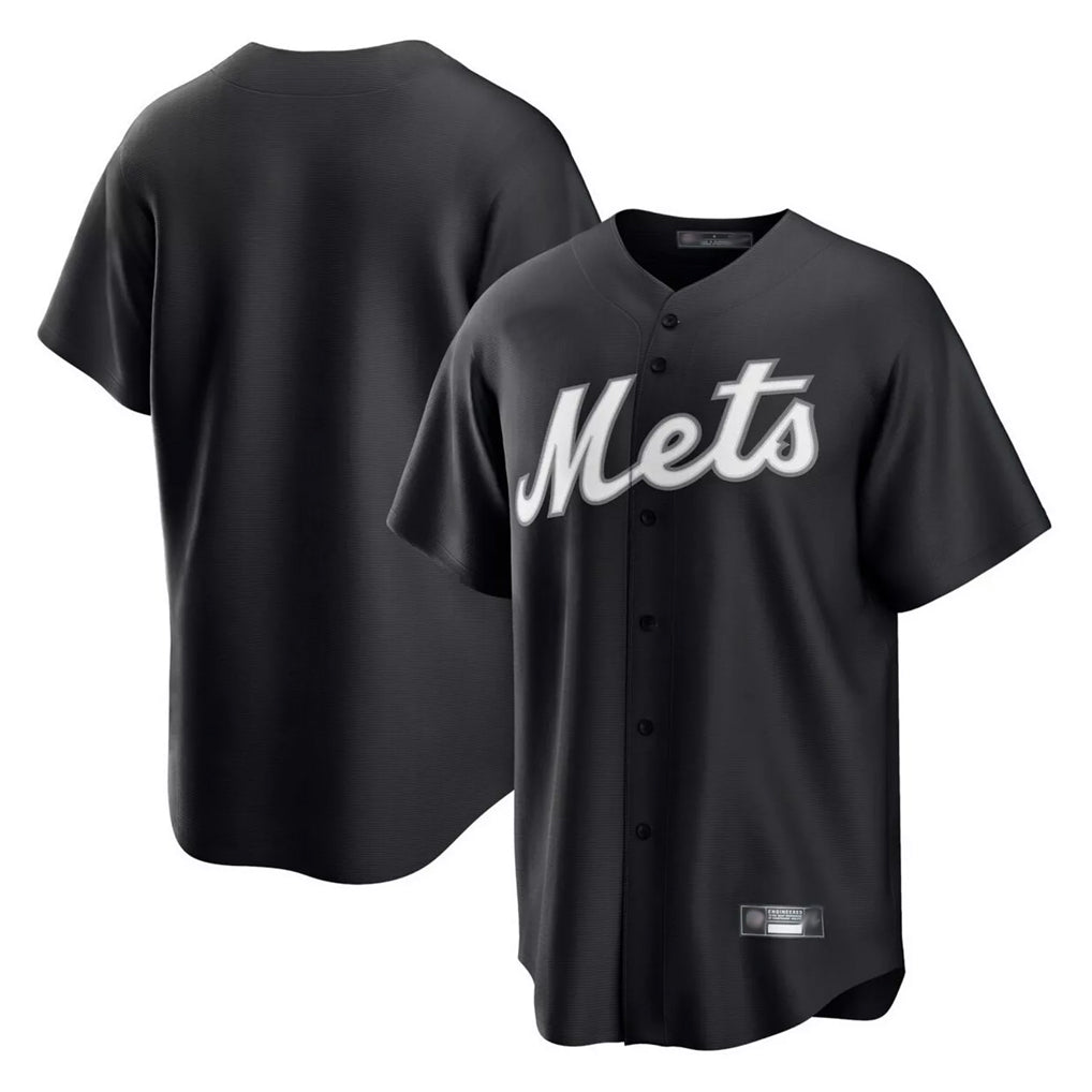 Silnrao NY.Mets ## Mets Blank Player Black Home Game Stitched Jerseys