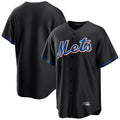 Silnrao NY.Mets ## Mets Blank Player Black Replica Home Game Stitched Jerseys