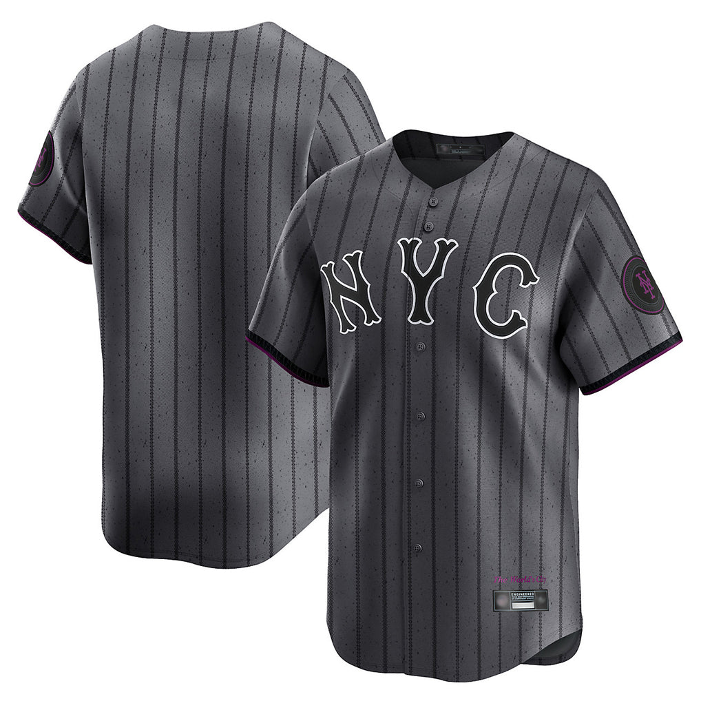 Silnrao NY.Mets ## Mets Blank Player Gray City Connect Limited Stitched Jerseys