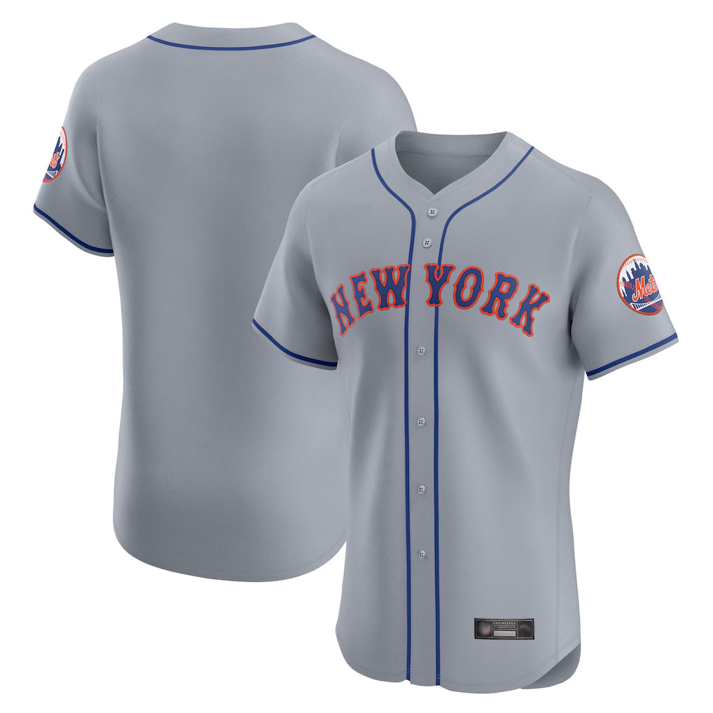 Silnrao NY.Mets ## Mets Blank Player Gray Road Limited Elite Home Stitched Jerseys