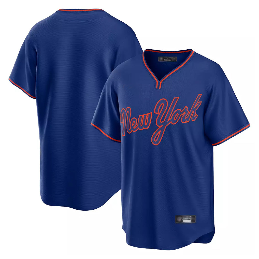 Silnrao NY.Mets ## Mets Blank Player Royal T-shirt Home Game Stitched Jerseys