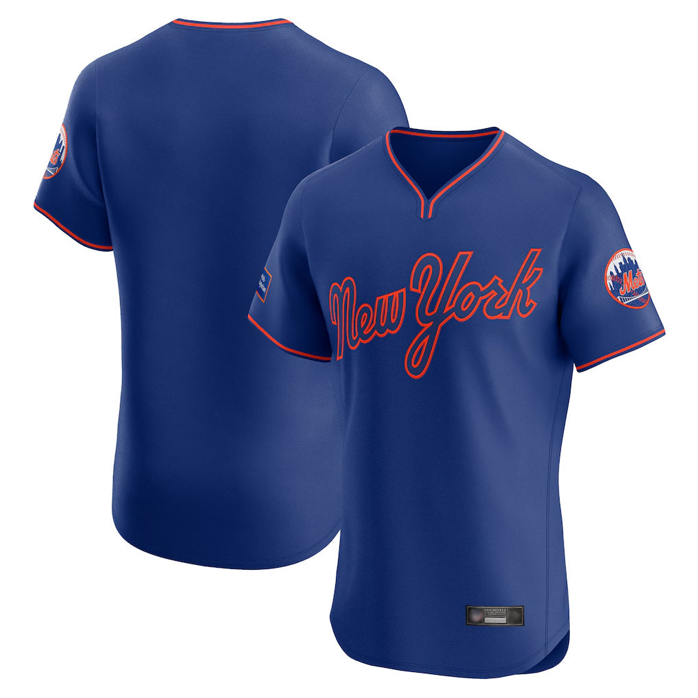 Silnrao NY.Mets ## Mets Blank Player Royal T-shirt Home Limited Elite Stitched Jerseys