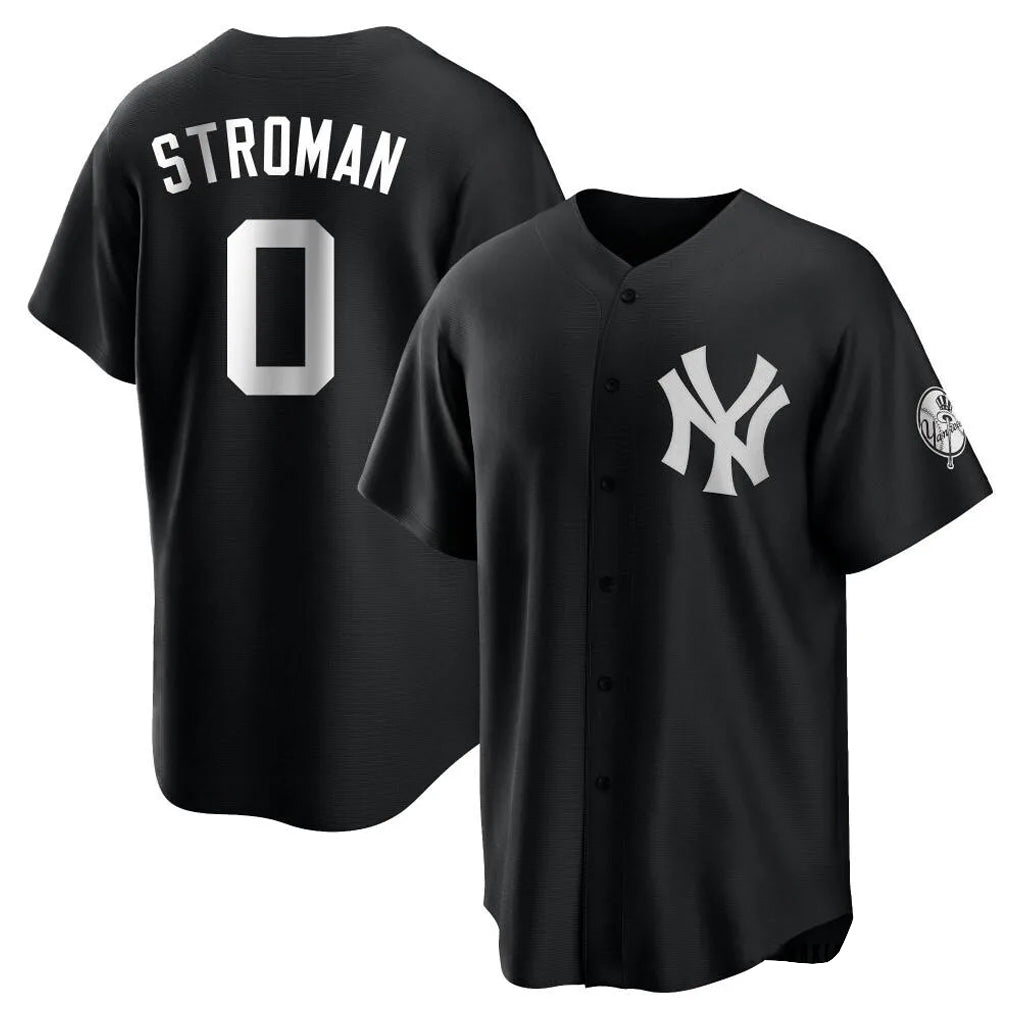 Silnrao  NY.Yankees #0 Marcus Stroman Player Black Game Stitched Jerseys