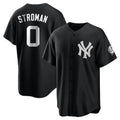 Silnrao  NY.Yankees #0 Marcus Stroman Player Black Game Stitched Jerseys