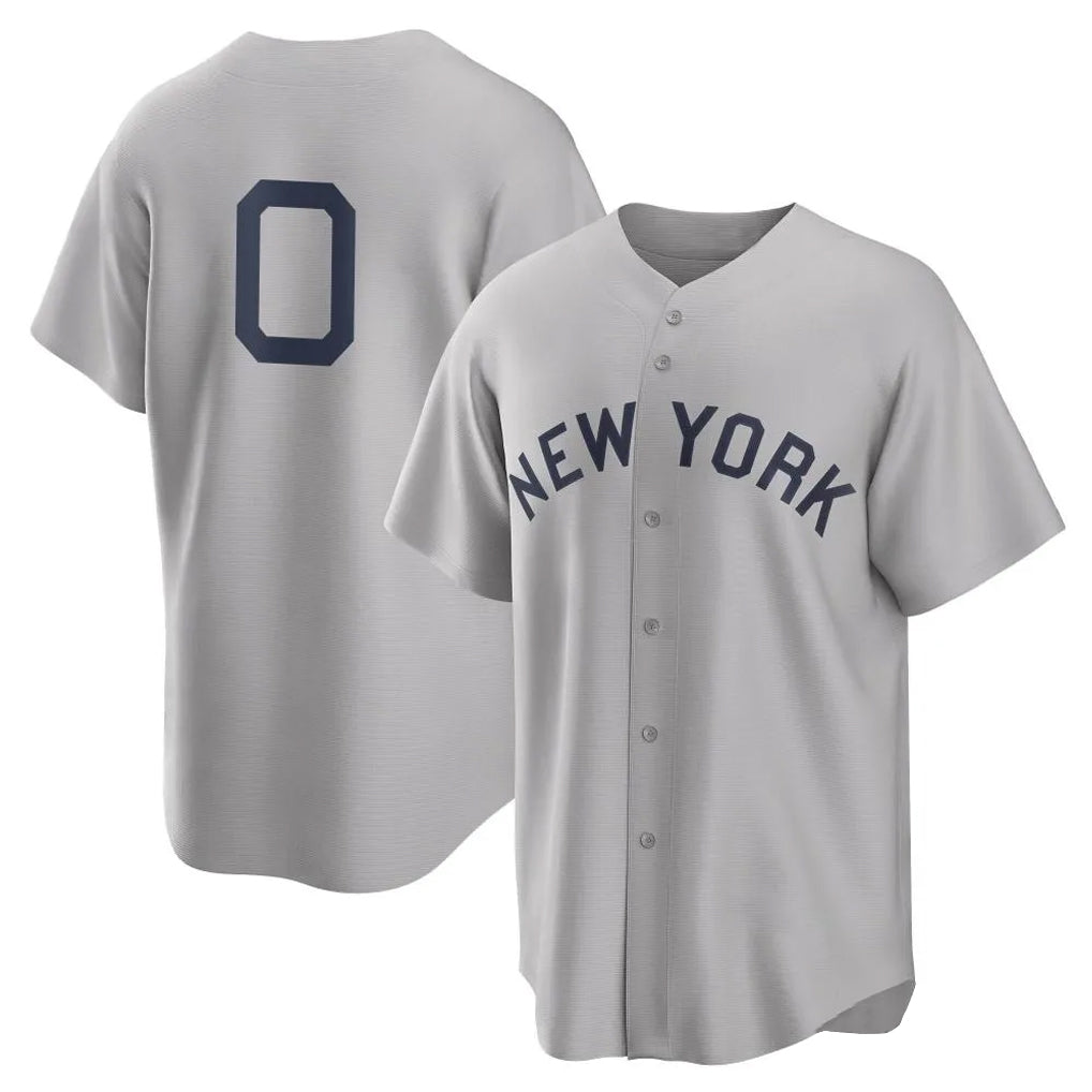 Silnrao  NY.Yankees #0 Marcus Stroman Player Gray Field of Dreams Game Stitched Jerseys